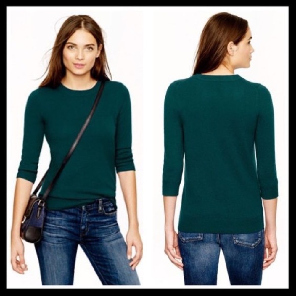 J Crew Teal Green Wool Tippi Sweater